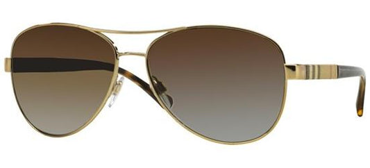 Burberry BE 3080 Light Gold/Brown Polarized Sunglasses