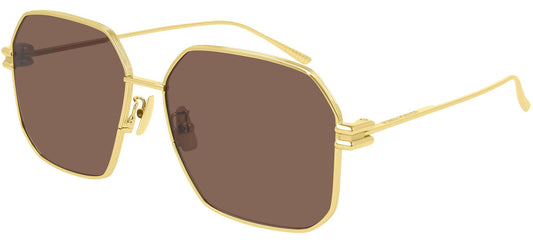 Bottega Veneta BV1047S Gold/Brown Sunglasses