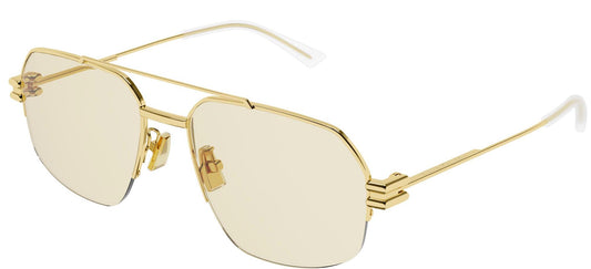 Bottega Veneta BV1127S Gold/Light Yellow Sunglasses