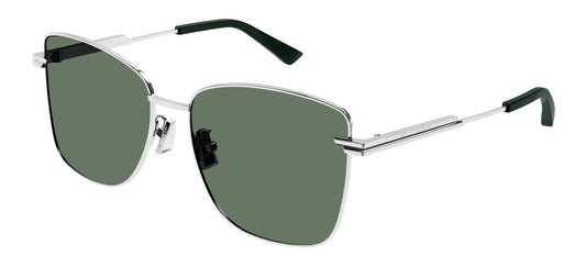 Bottega Veneta BV1237S Silver/Grey Green Sunglasses