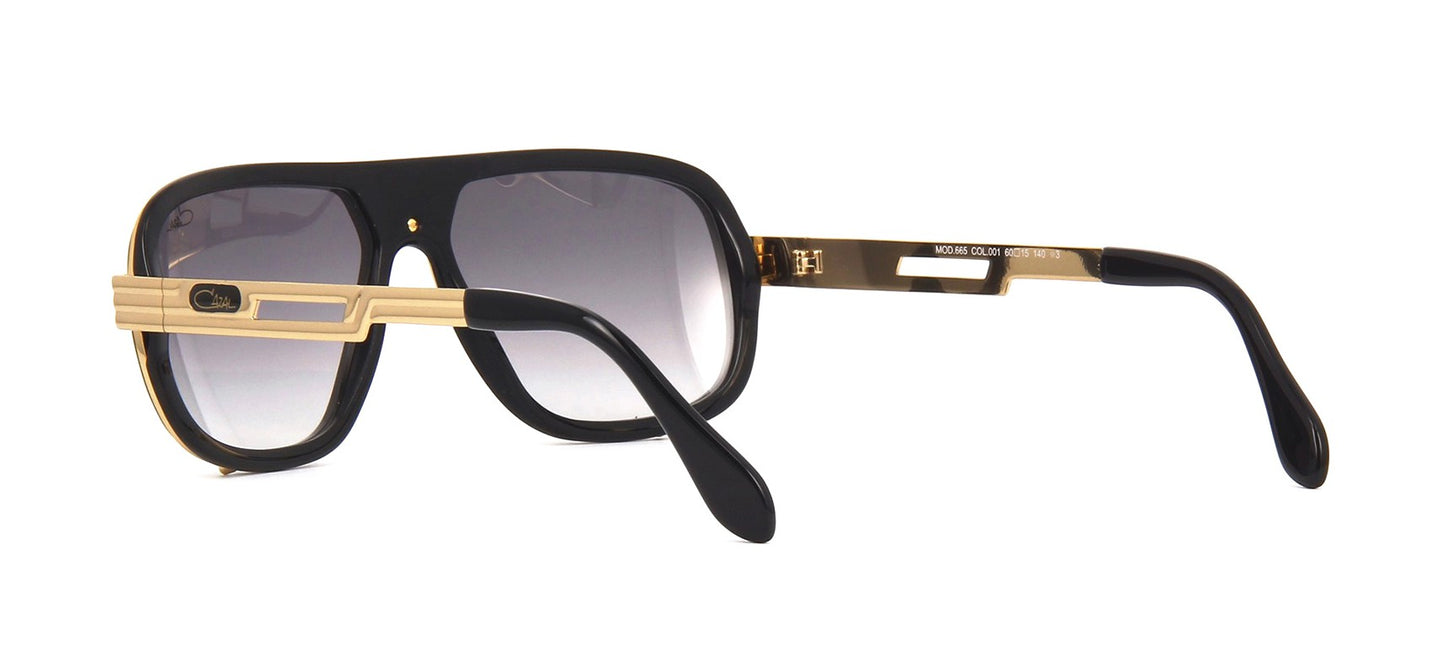 CAZAL LEGENDS 665/3 Black Gold/Grey Sunglasses