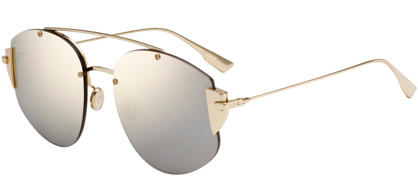 DIOR STRONGER Pale Gold/Gold Mirrored Sunglasses