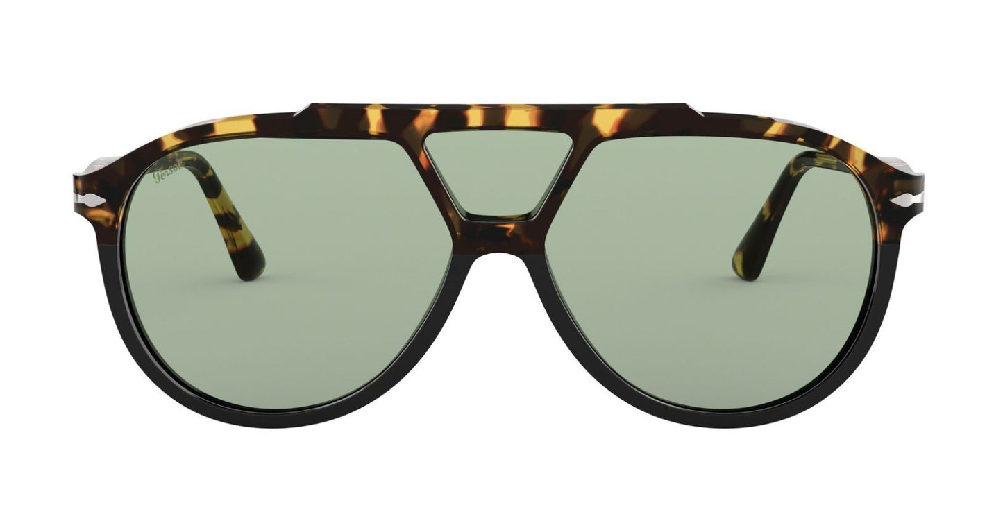 Persol ICONA PO 3217S Blonde Havana Black/Green Sunglasses