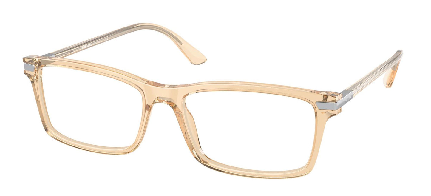 PRADA PR 03YV Transparent Brown Eyeglasses