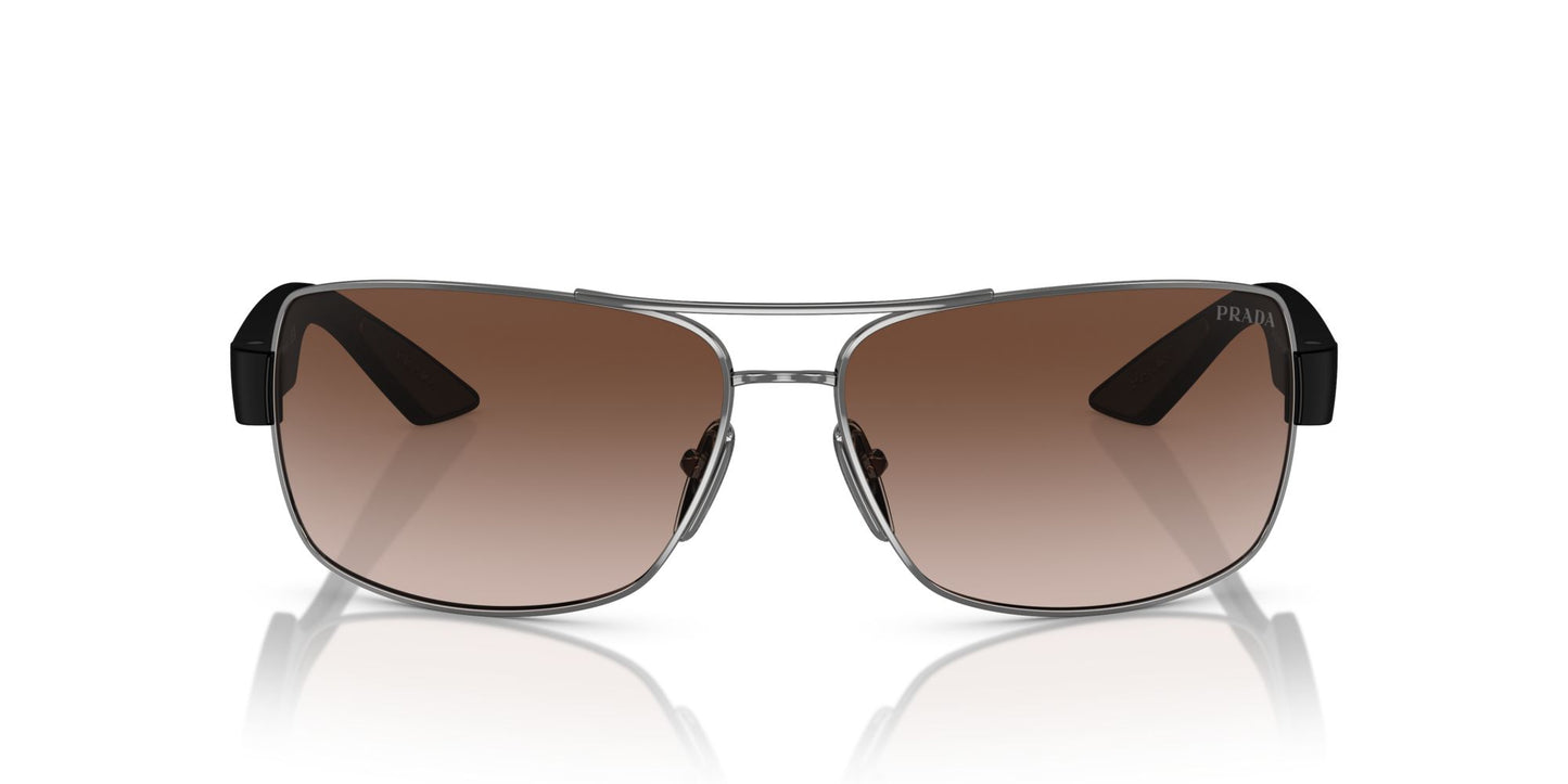 Prada Linea Rossa PS 50ZS Gunmetal/Brown Sunglasses