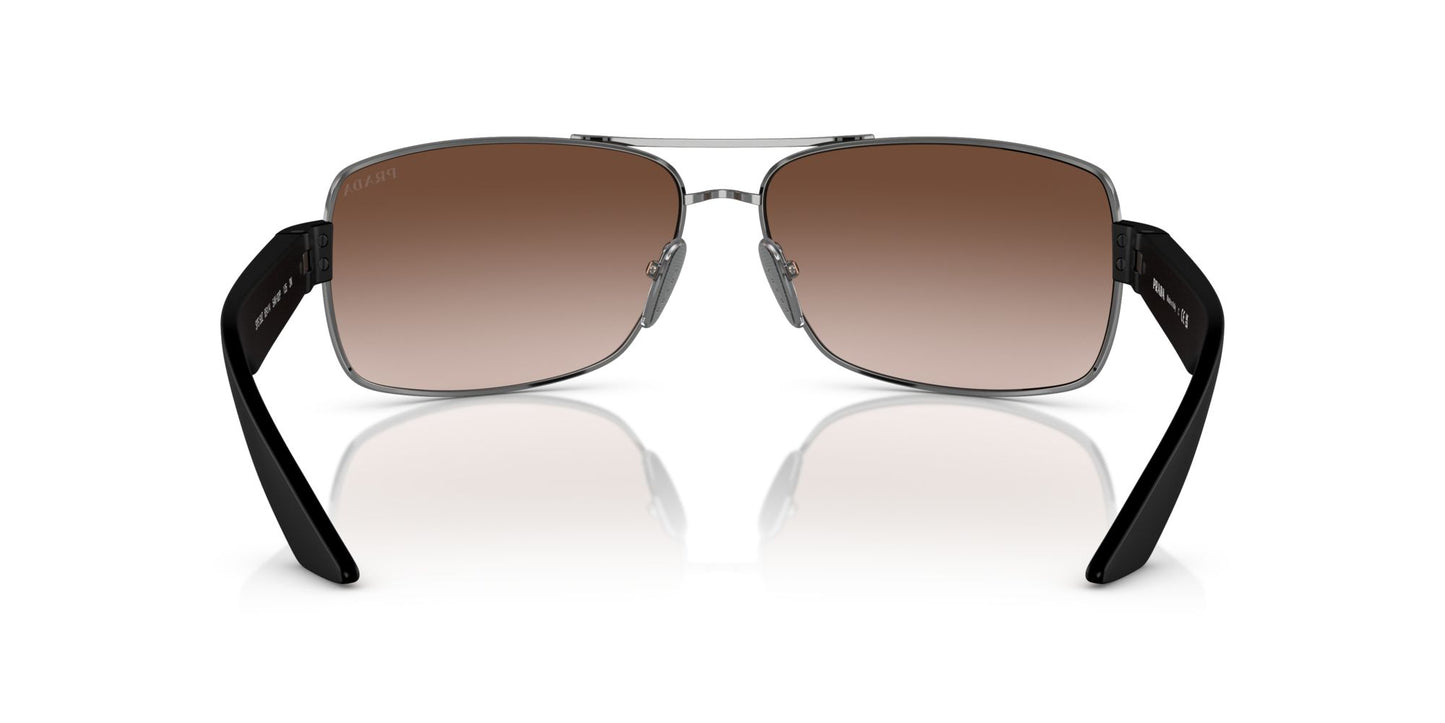 Prada Linea Rossa PS 50ZS Gunmetal/Brown Sunglasses