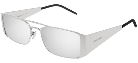 Saint Laurent SL 366 LENNY METAL Silver Mirrored Sunglasses