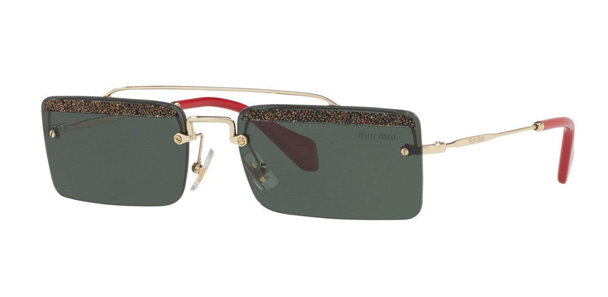 Miu Miu SOCIETE SMU59T Pale Gold/green Sunglasses