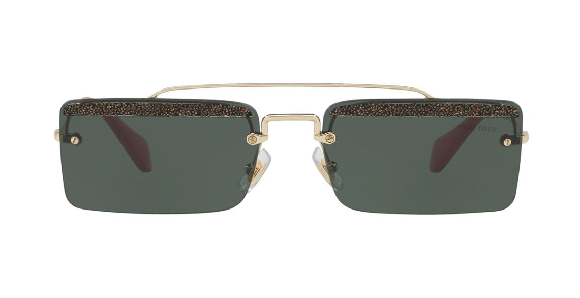 Miu Miu SOCIETE SMU59T Pale Gold/green Sunglasses